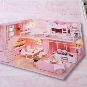 Diy House kit, New, my cat like the box he chewed on it. But it's all there.